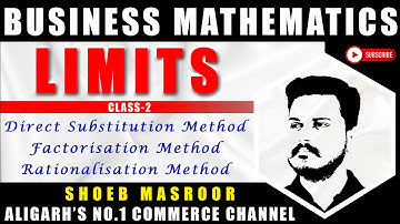LIMITS - MATHEMATICS B.COM CLASS 2 | Maths by Shoeb Sir | Aligarh