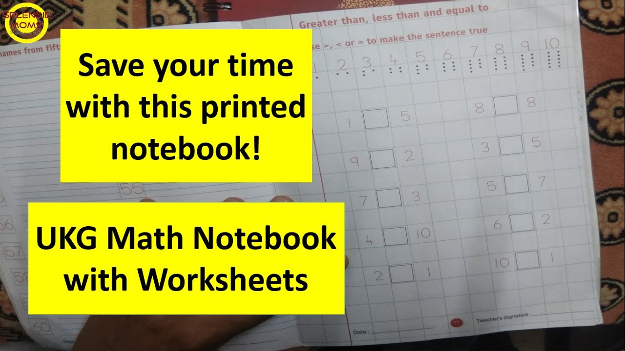 ukg english printed notebook with practice and test worksheets youtube
