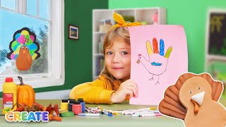 Handprint Art Ideas For Thanksgiving! 🦃✋ | Fall Arts and Crafts for Kids | Crayola Create