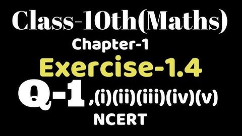 Class-10th, Exercise-1.4, Q1,Maths, Ncert Real Numbers