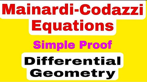 Mainardi-Codazzi Equations: Simple Proof