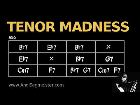 Tenor Madness (90 BPM, slow, Blues in Bb) Backing Track