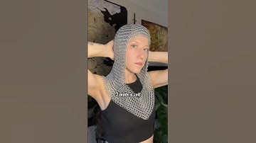 I made a chainmail coif ⚔️✨ no, it did not get stuck in my hair