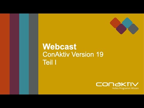 Webcast: ConAktiv 19 - Teil I