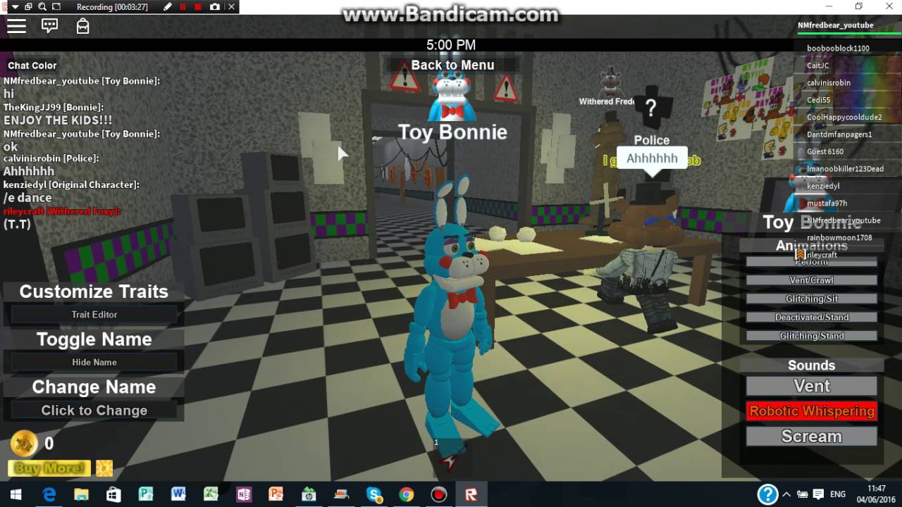 Roblox The Pizzeria Roleplay Toy Bonnie Part 5 - 