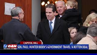 Sen. Paul: Hunter Biden’s government travel ‘a rotten deal’