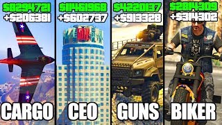 GTA 5 ONLINE - TOP 5 BEST BUSINESSES TO BUY &amp; MAKE MONEY! (CEO, BIKERS, SMUGGLER&#39;S &amp; GUNRUNNING)