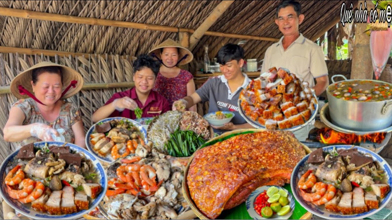 Bún Nước Lèo Heo Quay Da Giòn, Cá Lóc | Quán Ăn Sáng Hương Vị Miền Tây || Noodle soup