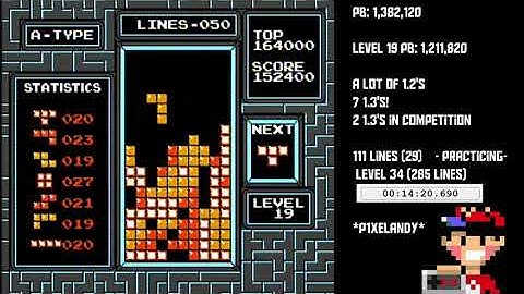 NES Tetris - 100 Line Sprint 3:04 (Former World Record)
