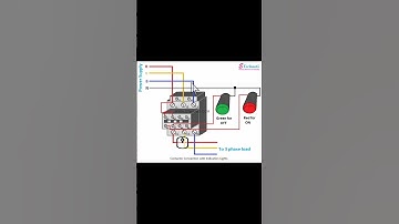 Contactor Connection with Indicator Lights #electrical