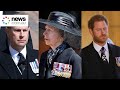 Senior Royals ignore Prince Harry at Philip's funeral