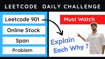 Leetcode 901 Online Stock Span | Hindi