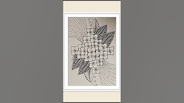 Day 35 Zentangle Easy Patterns #zentangle #drawing #shorts #artoftheday