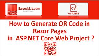 How to generate QR Code in ASP.NET Core Razor Page using BarcodeLib C# QR Code Generator library