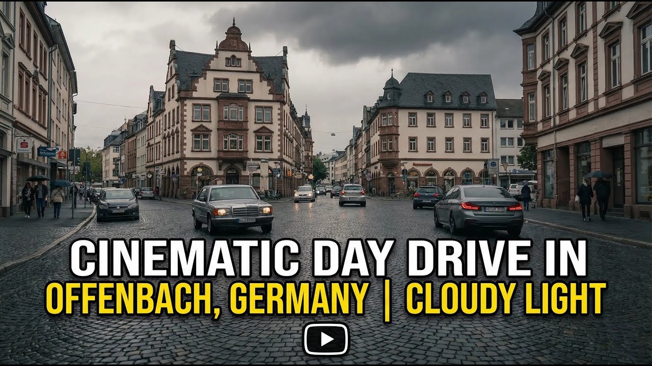 Light Cloudy Day Drive in Offenbach, Germany | Front View ☁️🚗