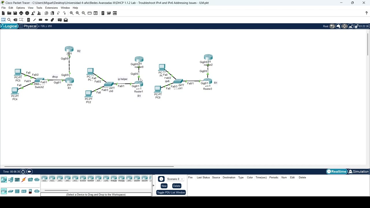 DHCP 1.1.2 Lab - Troubleshoot IPv4 and IPv6 Addressing Issues - ILM