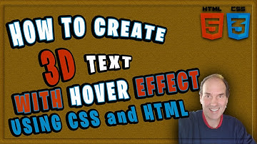 How To Create 3D Text With Hover Effect Using CSS and HTML | CSS and HTML Tutorial