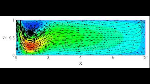 Lattice Boltzmann Simulation for Laminar Flow, Re=100