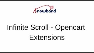 Opencart Infinite scroll Extension