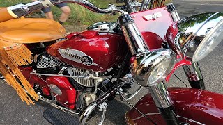 1953 INDIAN Chief Eighty Motorcycle Roars To Life After 70 Years Of Silence