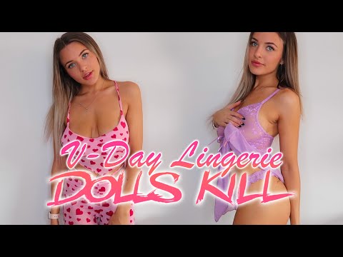 dollskill valentine's lingerie try on haul!!!