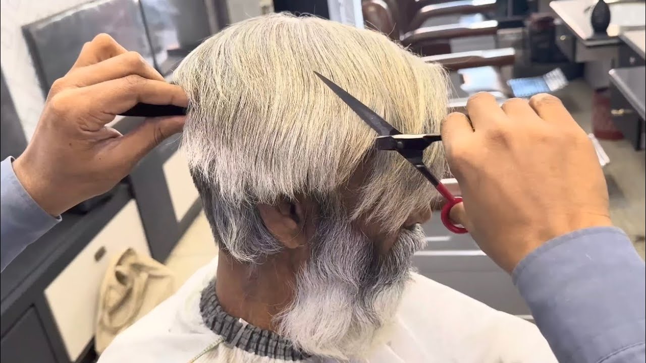 Old Man Unbelievable Haircut+ Beard Transformation 