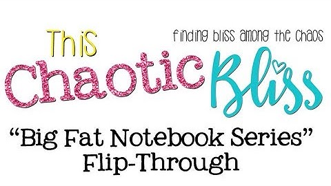 Big Fat Notebook Series Flip-Through