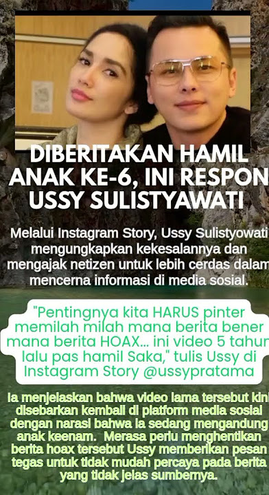 DIBERITAKAN HAMIL ANAK KE-6, INI RESPON USSY SULISTYAWATI #shorts