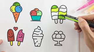 How to Draw Ice Cream - Ice Cream Coloring Pages for Kids