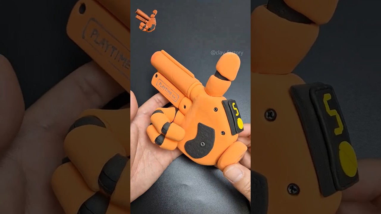클레이로 파피 플레이타임 그랩팩 불꽃손 만들기 #poppyplaytime #grabpack #craft
