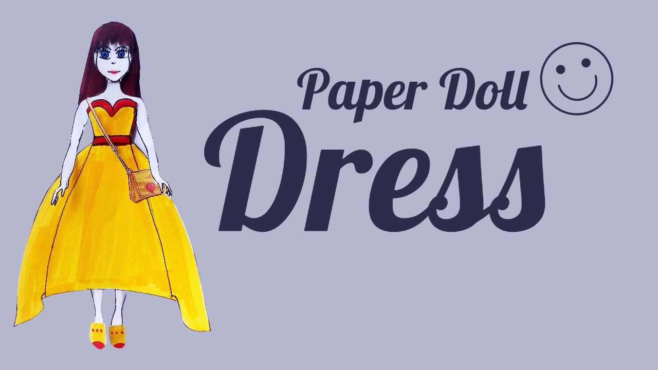 How to make paper doll dress💃 DIY paper doll clothes youtube diy 