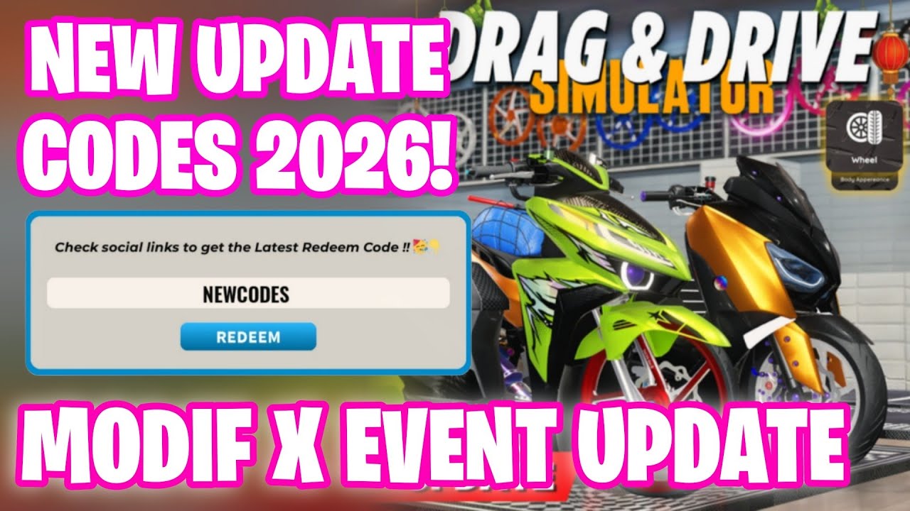 *NEW* ALL MODIF X EVENT UPDATE CODES FOR DRAG DRIVE SIMULATOR! DRAG DRIVE SIMULATOR CODES