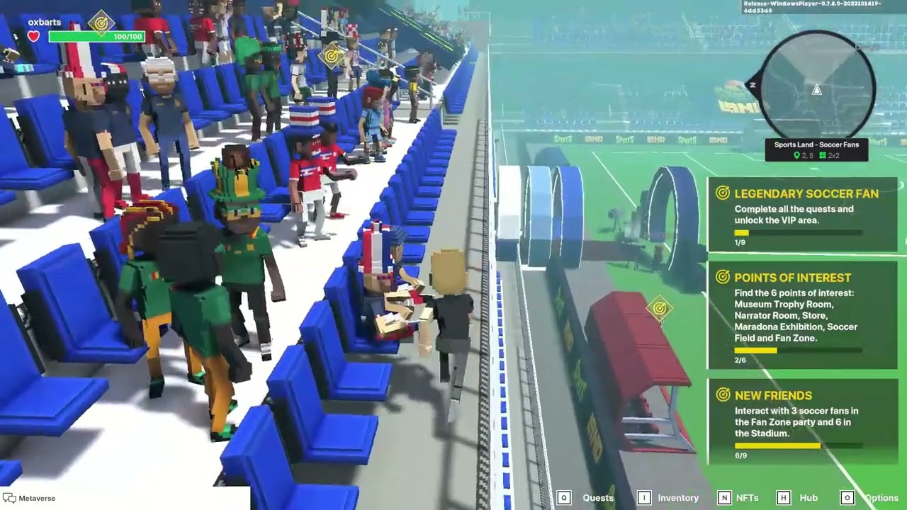 Sports Land - Soccer Fans (Stadium) - The Sandbox (All Quests Walkthrough)