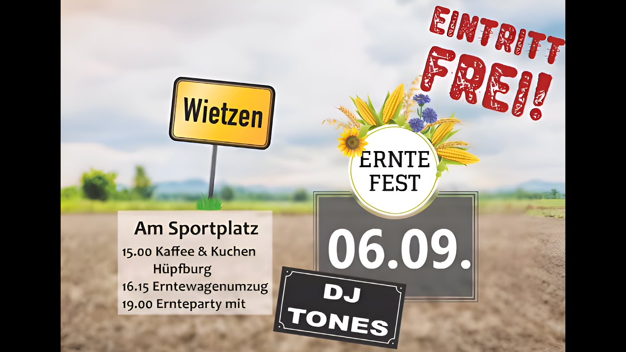 Erntefest 2025 in Wietzen - Umzug der Erntewagen