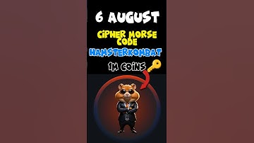Hamsterkombat 6 August Cipher Code||Today Daily Cipher #hamsterkombat #ciphercodes