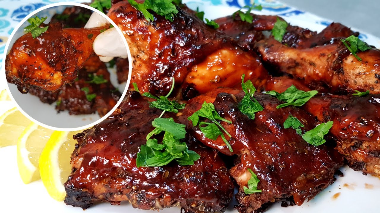 Honey BBQ chicken الدجاج المشوى بصوص الباربكيو والعسل - لو جربتوها مش هتبطلوا تعملوها