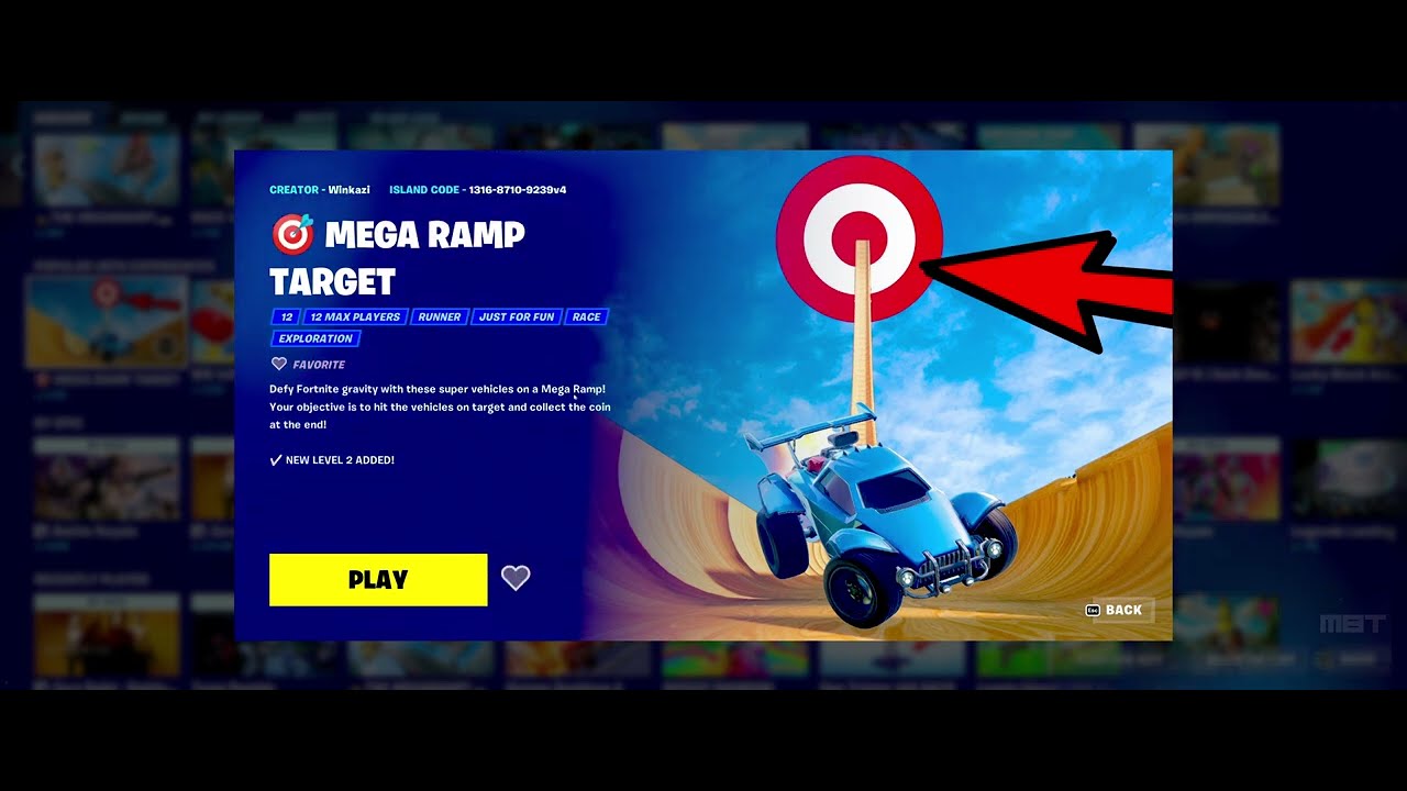 [TUTORIAL] FORTNITE: 🎯 MEGA RAMP TARGET - ISLAND CODE - WHAT IS THE ...