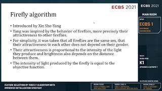 ECBS 1   Feature Selection by Firefly Algorithm with Improved Initialization Strategy