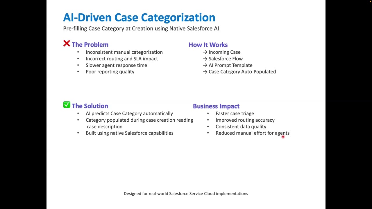 Auto-Populating Case Category Using Salesforce AgentForce AI | Service Cloud Demo