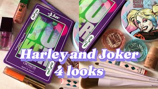 4 looks with the Joker and Harley Quinn collection from catrice and essence
