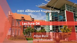 D201 Advanced Programming - Lecture 04