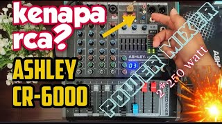 ASHLEY CR-6000 POWER MIXER FEATURES: STEADY MUSIC SOUND QUALITY 32 BIT BASS TREBLE CLEAR VOCAL CR...
