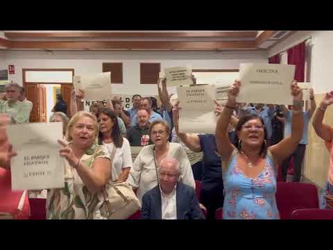 Vecinos de la Asociaci&oacute;n Vecinal Todos somos vulnerables, de Parque Figueroa, protestan en el Pleno