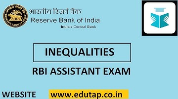 Previous year questions of Inequalities | RBI Assistant Exam 2018 |