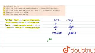 Assertion: Oceans are a low producitivy ecosystems despite occupying about 70% of the earth,s su...