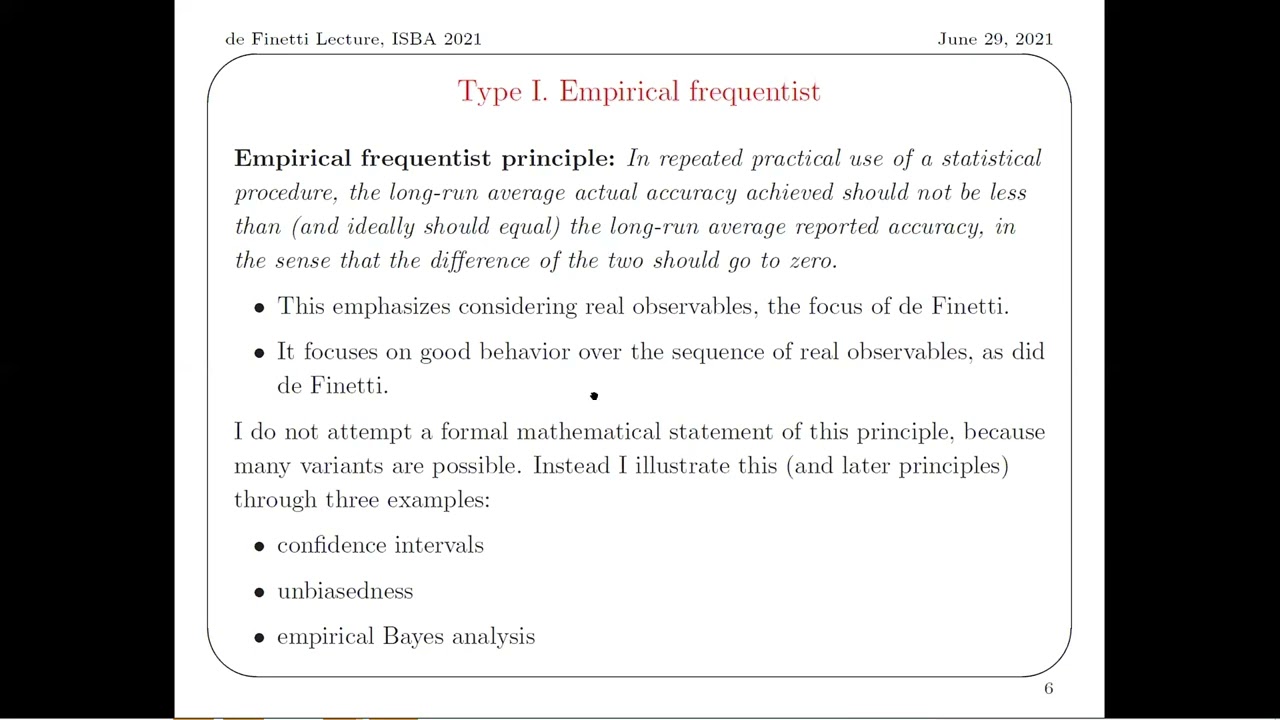 ISBA WM 2021: Bruno de Finetti Lecture: James O. Berger