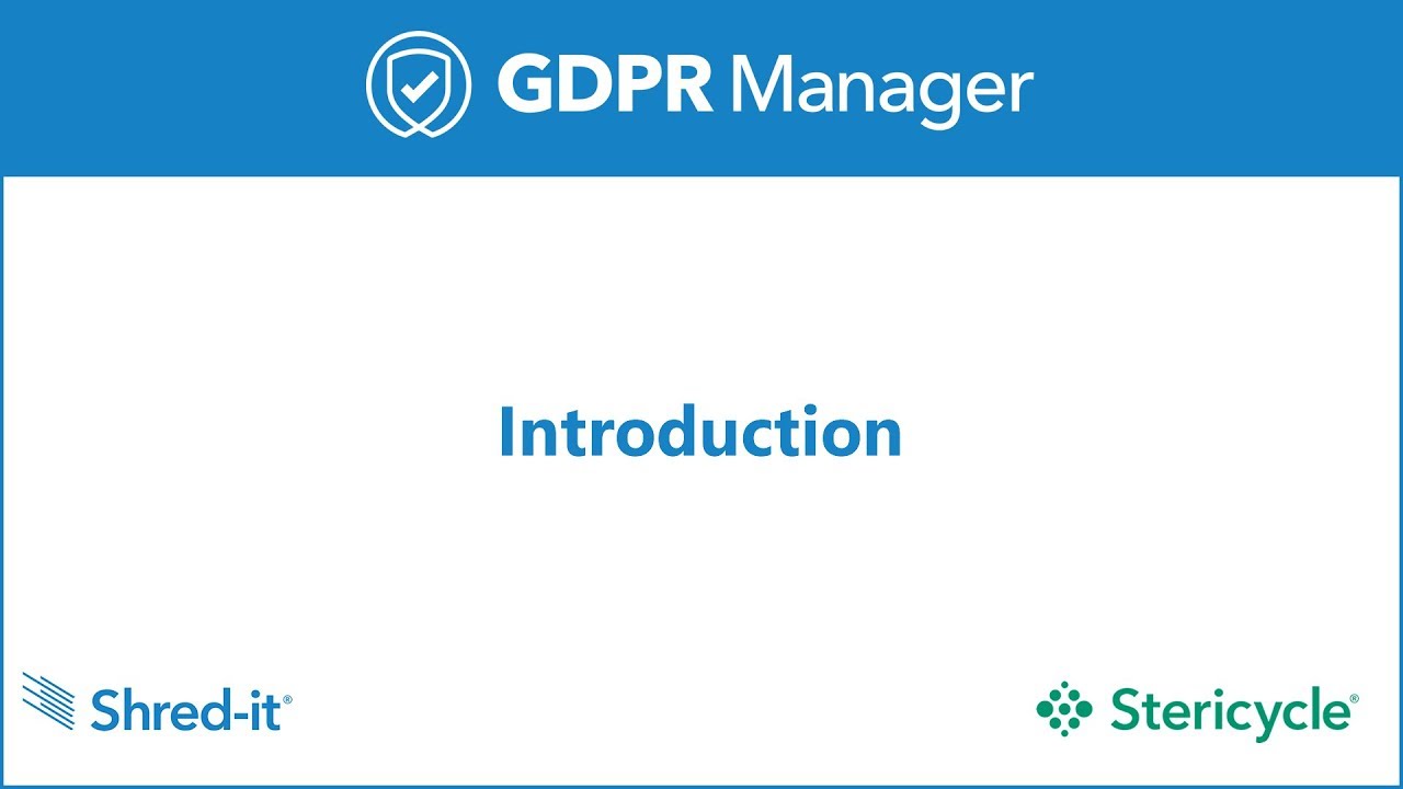 GDPR Manager - Introduction 