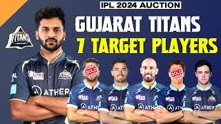 IPL 2024 GT team | Gujarat Titans (GT) 7 target players List For IPL 2024 | GT IPL 2024 squad