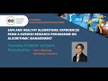 Safe and healthy algorithms: experiences from a Swedish research programme on algorithmic management