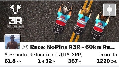 Zwift - Race: NoPinz R3R - 60km Race (B) on Flat Route in Watopia